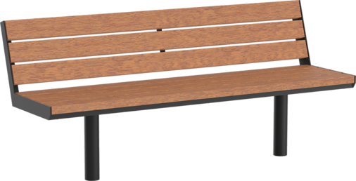Seat Aurich with timber seat base