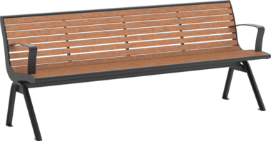 Sitzbank mit Holzauflage Sitzbank Fanö PAG mit Holzauflage