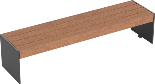 Banquette Riga avec assise en bois