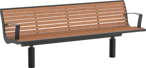 Bench Römö PAG with timber seat base