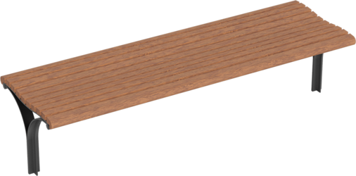 Bench Taragona with timber seat base