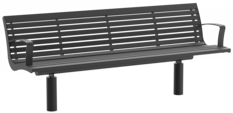 Banc Römö RE avec assise en acier