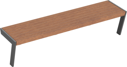 Bench Henne SL with timber seat base