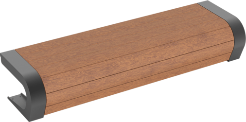 Banquette Beluga avec assise en bois