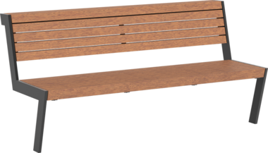 Sitzbank mit Holzauflage Sitzbank Henne SL mit Holzauflage