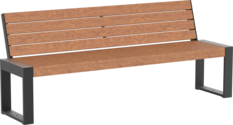 Sitzbänke mit Holzauflage