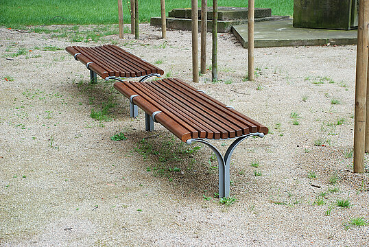 Bench Taragona with timber seat base