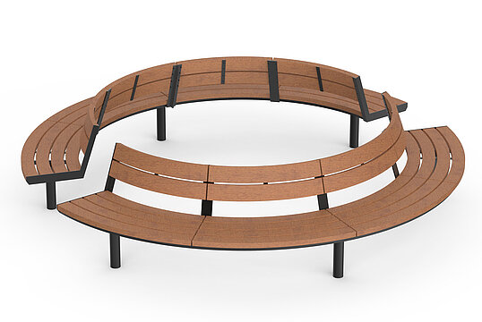 Round seat Aurich with backrest