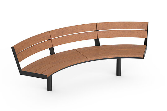 Round seat Aurich with backrest