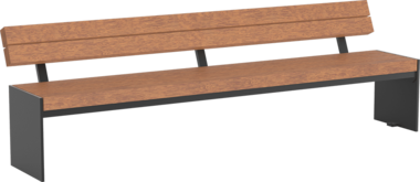 Sitzbank mit Holzauflage Sitzbank Riga mit Holzauflage