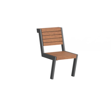 Sitzbank mit Holzauflage Stuhl Henne mit Holzauflage
