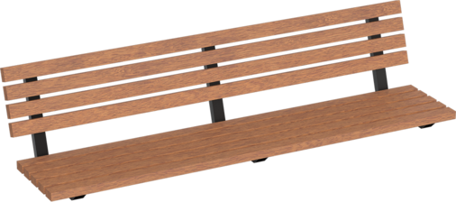 Wall top seating Weil with backrest