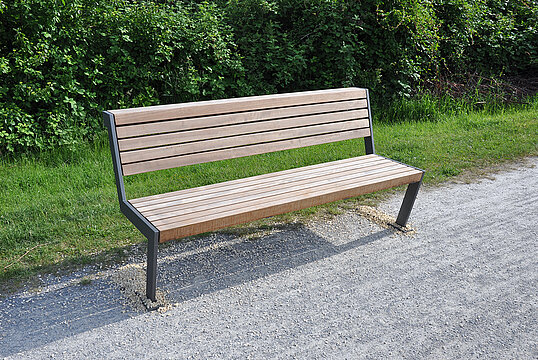 Banc Henne SL avec assise en bois