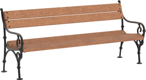 Sitzbank Wien mit Holzauflage
