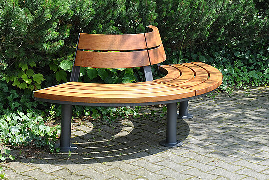 Round seat Aurich with backrest