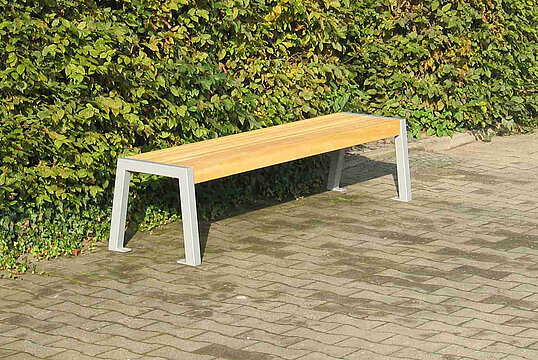 Bench Riga with timber seat base