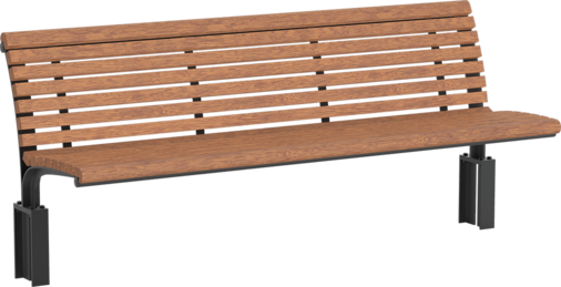 Sitzbank Bremen mit Holzauflage