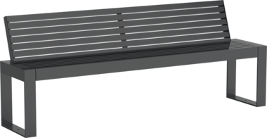 Sitzbank mit Stahlauflage Banc Scape III ST avec assise en acier