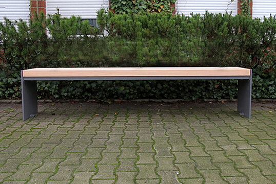 Banquette Riga avec assise en bois