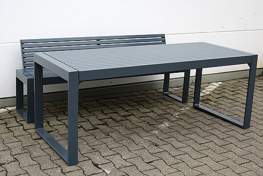 Sitzbank Scape III ST mit Stahlauflage