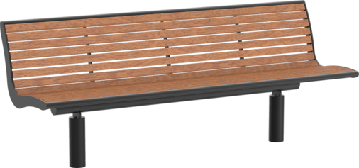 Bench Römö PAG with timber seat base