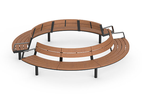 Round seat Aurich with backrest