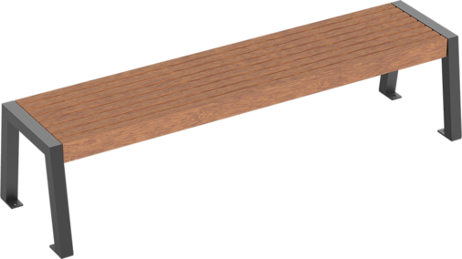 Hockerbank Offenburg mit Holzauflage