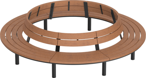 Round seat Aurich with backrest