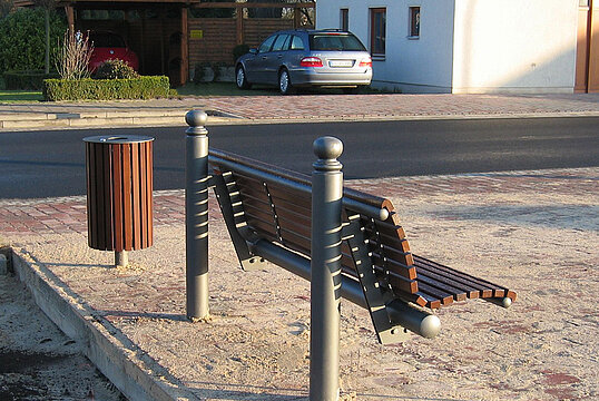 Litter bin Series 800 timber