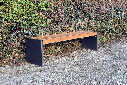 Banquette Malmö avec assise en bois
