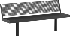Sitzbänke mit Stahlauflage