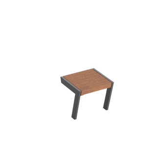 Tabouret Henne avec assise en bois