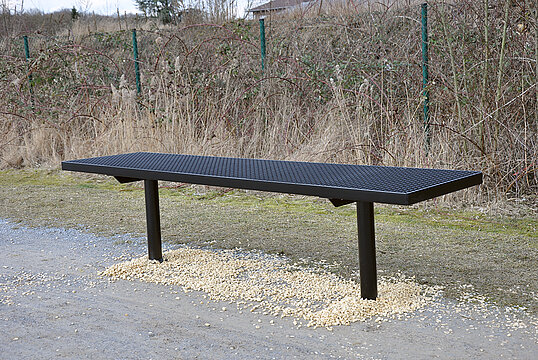 Banquette Lübeck avec assise en acier