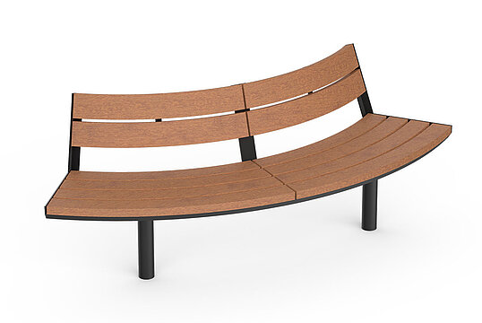 Round seat Aurich with backrest