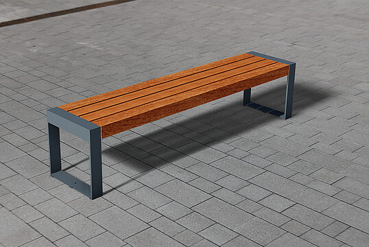 Banquette Espo avec assise en bois