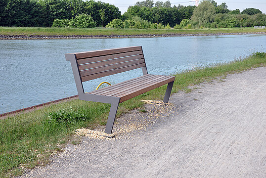 Banc Henne SL avec assise en bois