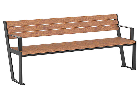 Sitzbank Legea mit Holzauflage