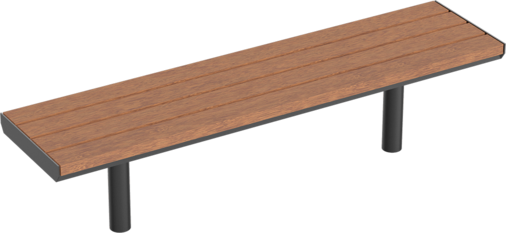 Hockerbank Aurich mit Holzauflage