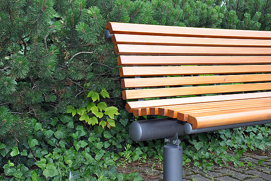 Seat Essen with timber seat base