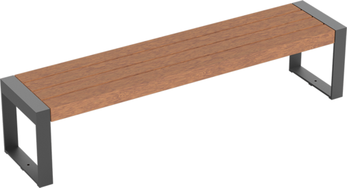 Banquette Espo avec assise en bois