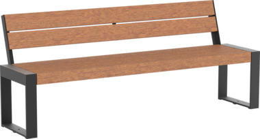 Sitzbank mit Holzauflage Sitzbank Espo mit Holzauflage