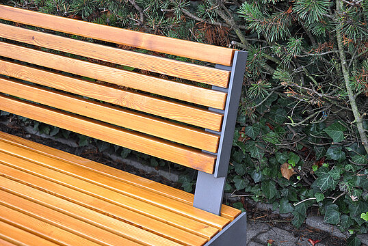 Seat Kalmar with timber seat base