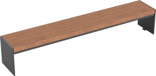 Banquette Riga avec assise en bois