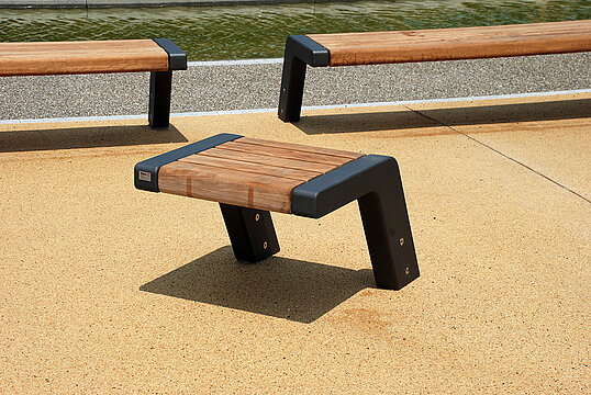 Banquette Jump avec assise en bois