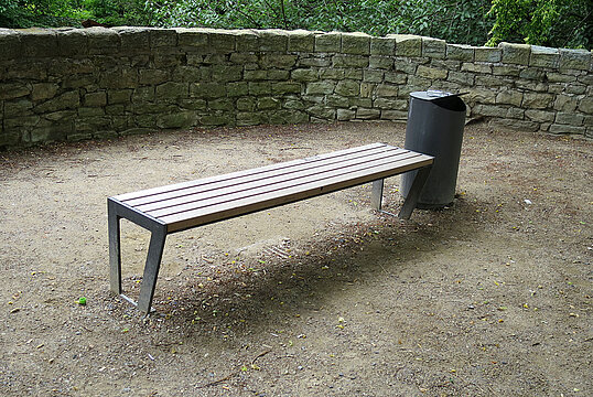 Banquette Legea avec assise en bois