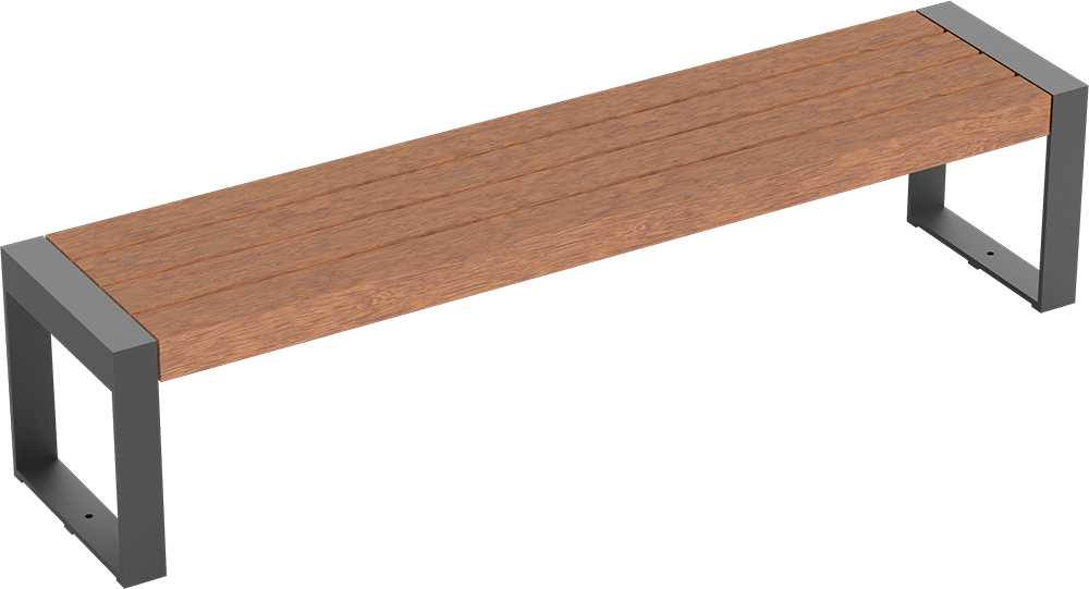  Hockerbank Espo mit Holzauflage
