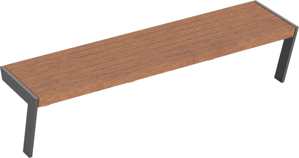  Hockerbank Henne SL mit Holzauflage