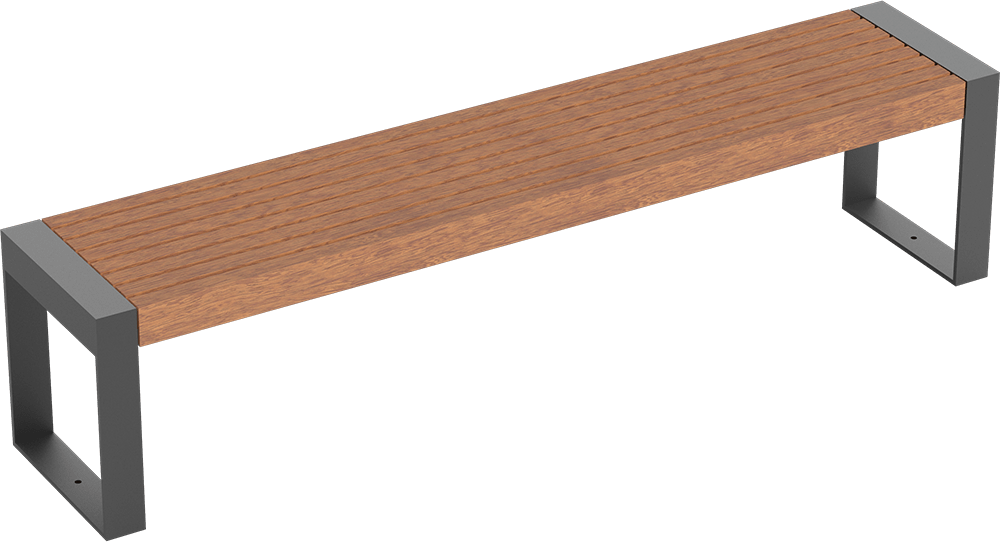  Hockerbank Scape III mit Holzauflage