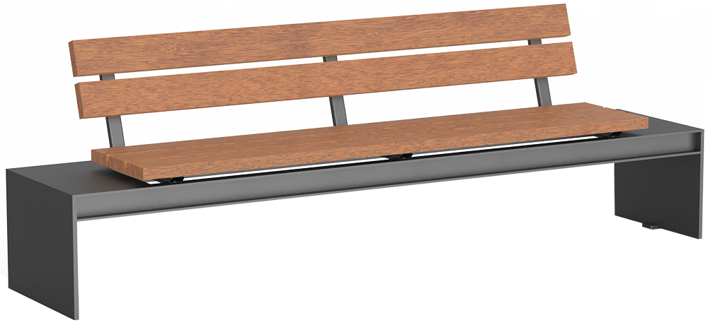  Sitzbank Oxford mit Holzauflage