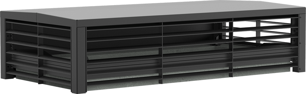 Capot de ventilation Airflow ouvert sur 3 côtés